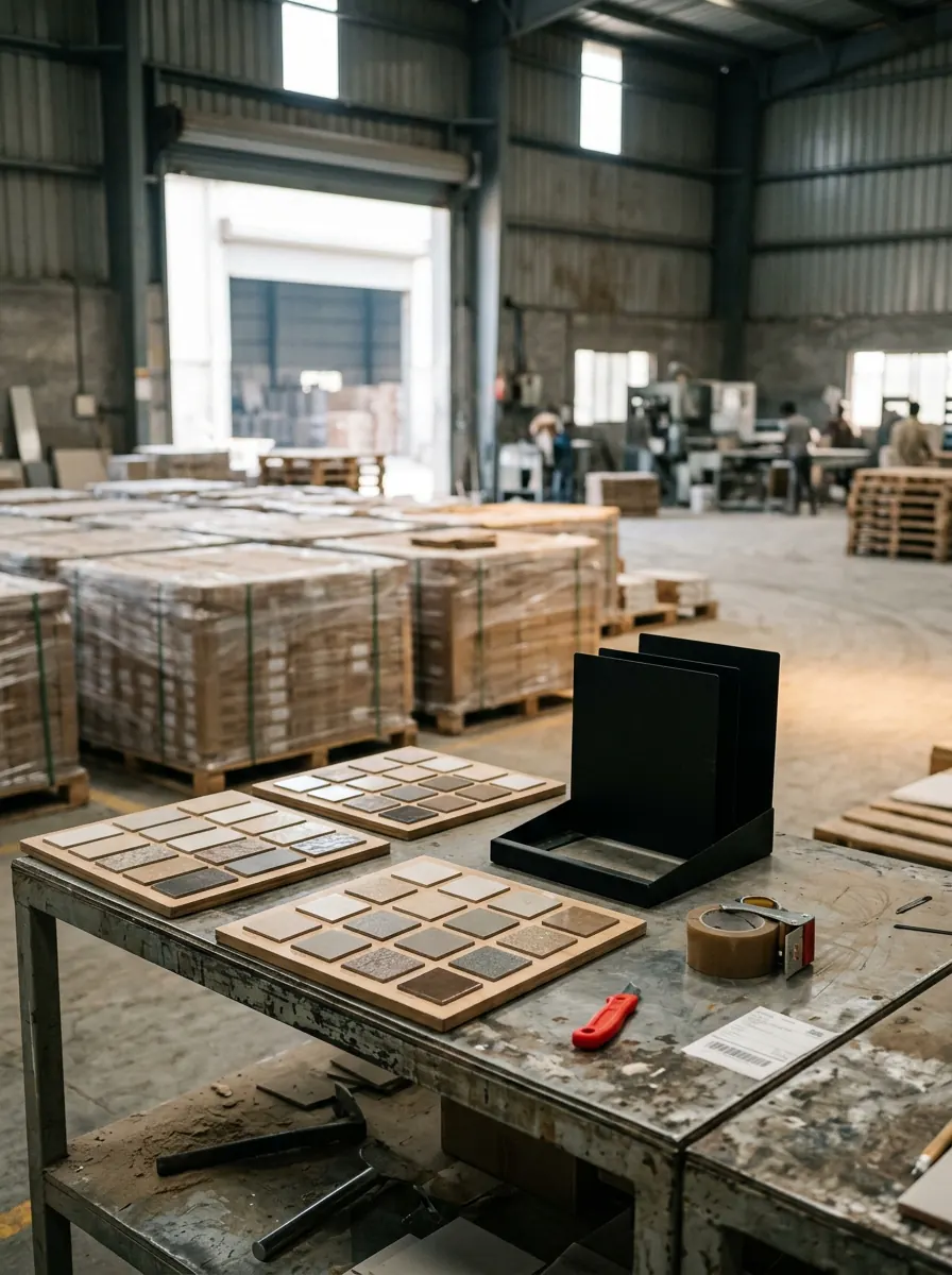Packed ORKAY tile ready for despatch in the Morbi yard